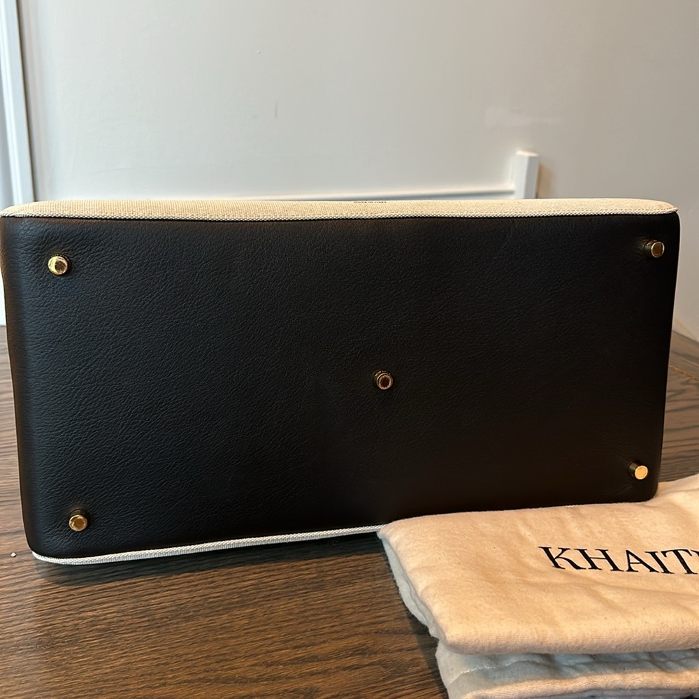 Khaite Maeve weekender large leather and canvas tote - Picture 14 of 14